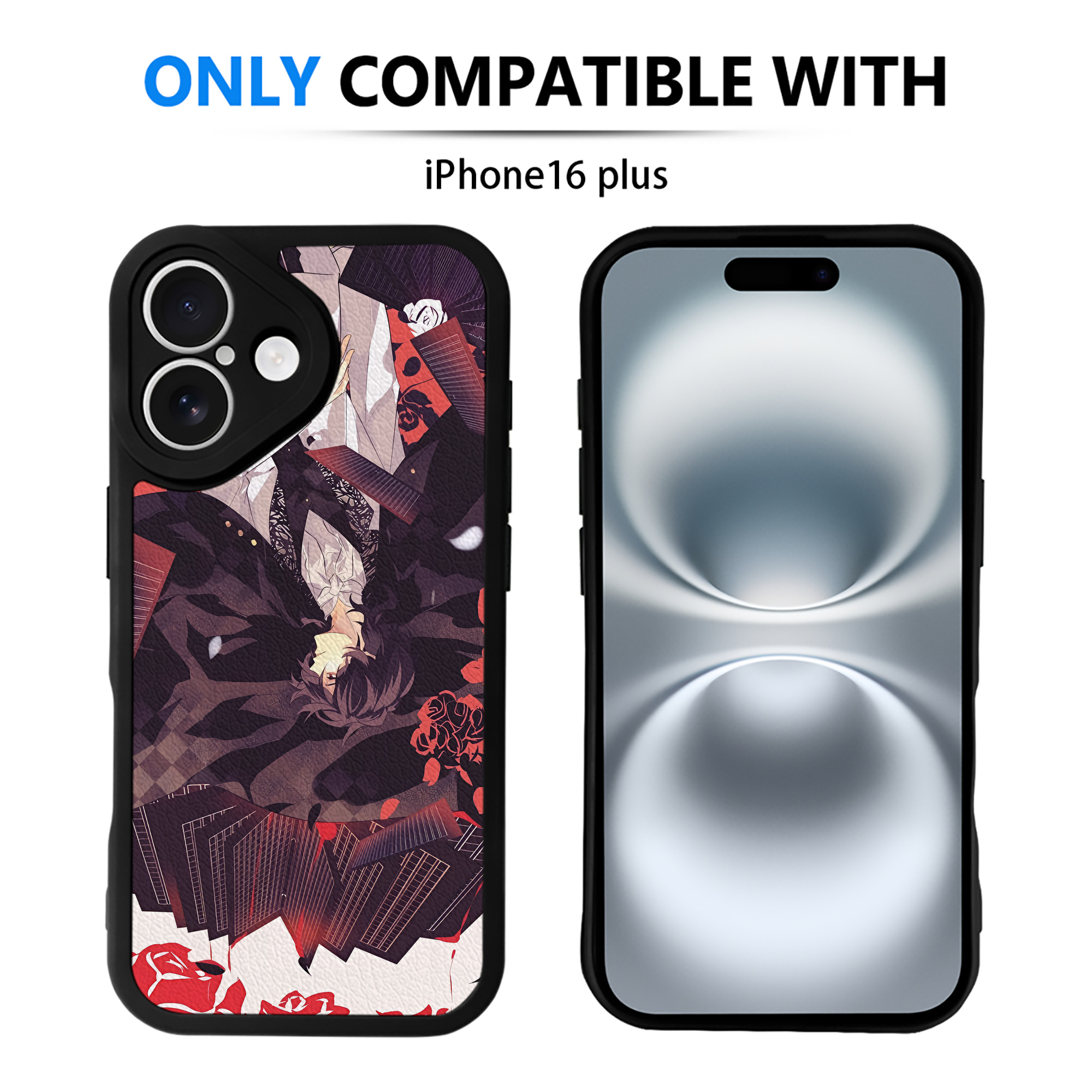 （画像用） 文豪ストレイドッグス Bungo Stray Dogs 【iPhone 16シリーズ対応】シリコンスマホケース（レザー調） 材質：シリコン